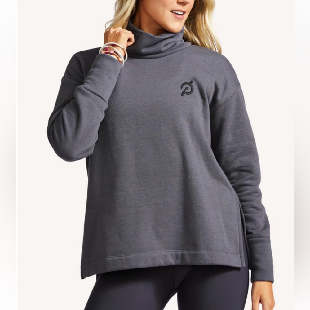 Peloton Grey turtle Neck pullover sweater